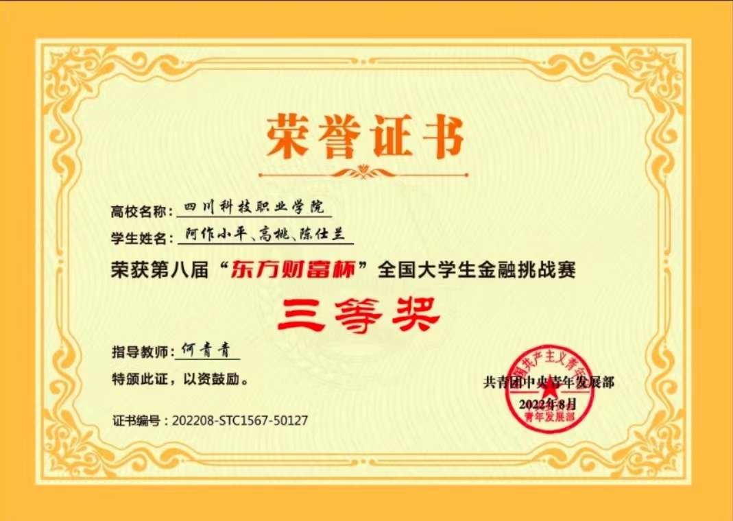 我校学生在第八届“东方财富杯”全国大学生金融精英挑战赛中荣获佳绩(图8)
