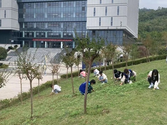 我校青年志愿者服务总队开展“共建文明校园，共享绿色未来”校园清洁活动(图3)